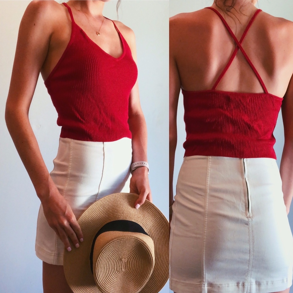 PacSun Cherry Red Crop Tank